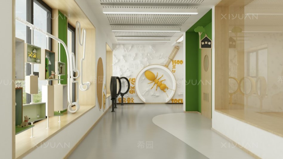 幼兒園走廊設計案例效果圖
